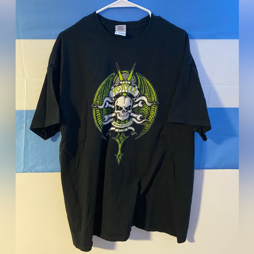 The Vortex Motorcycle T Shirt Vintage Style Gildan Ultra Cotton size XL